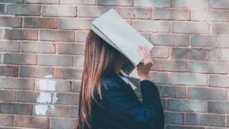 high school girl with book over her face | Photo by <a href=%40siora188f00-2.html Photography</a> on <a href=k-g-kt1vahs6341-2.html   