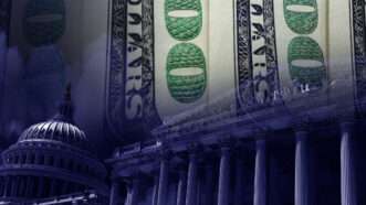 The U.S. Capitol is seen next to 0 bills | Photo 181642336 © Zimmytws | Dreamstime.com